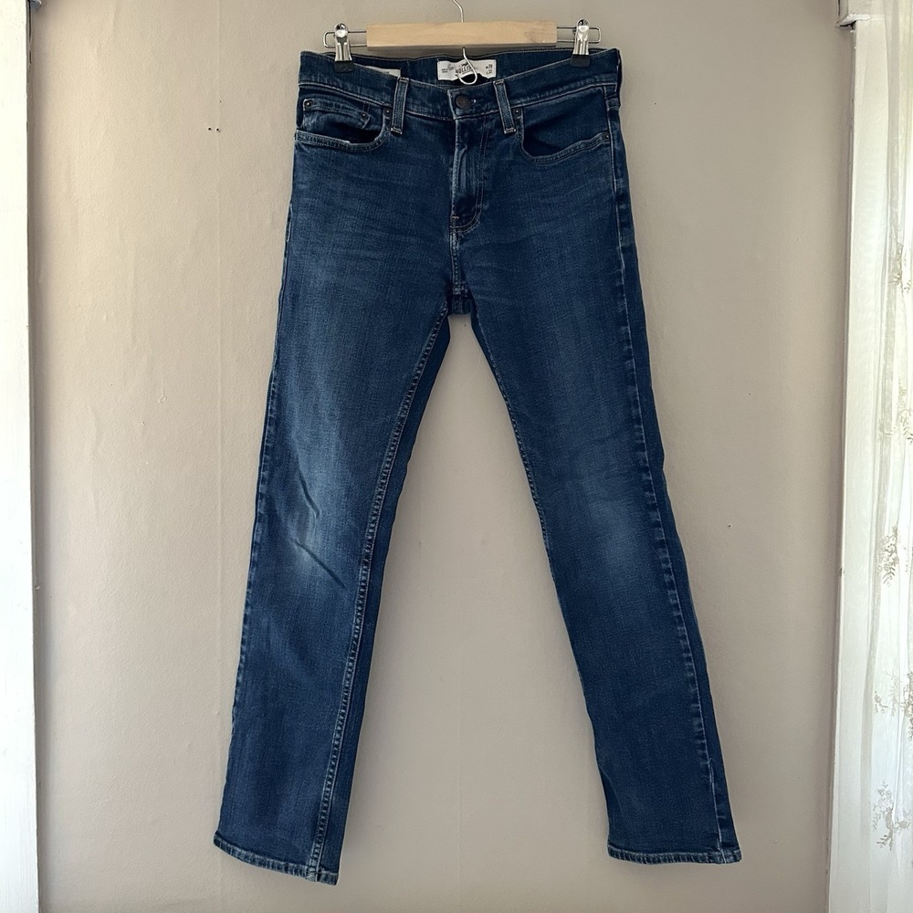 LOT OF 2 Hollister Mens Slim Straight Jeans Size 29x32 Denim Casual Epic Flex